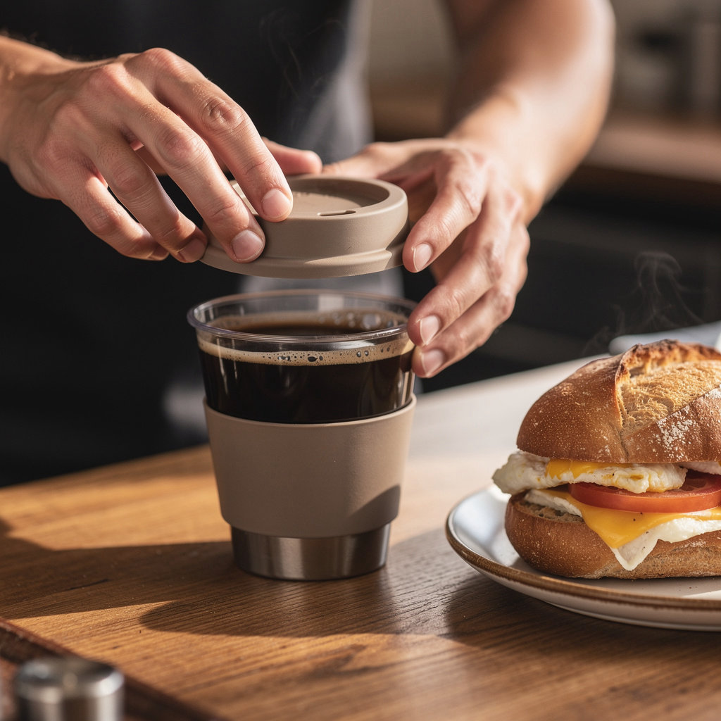 Morning Brew Portland café showcasing specialty coffee and breakfast items